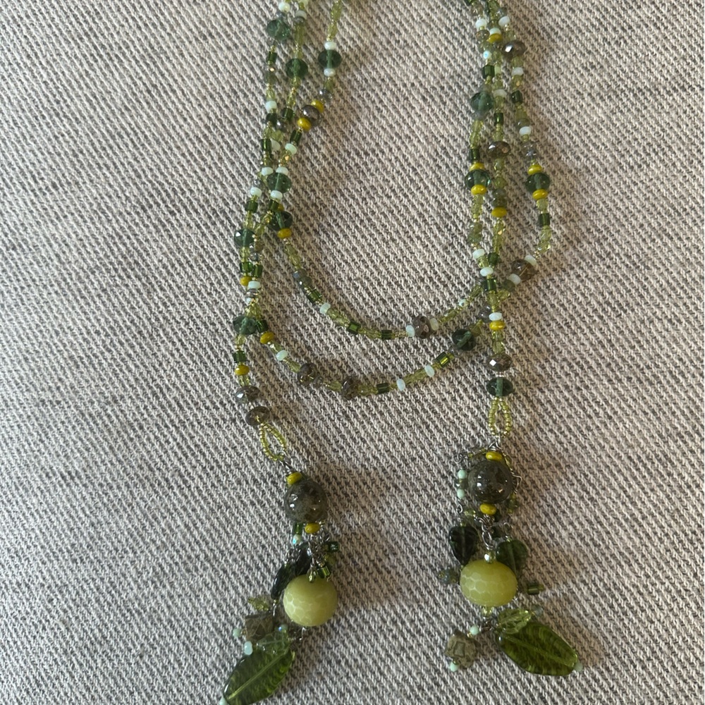 Green beaded necklace